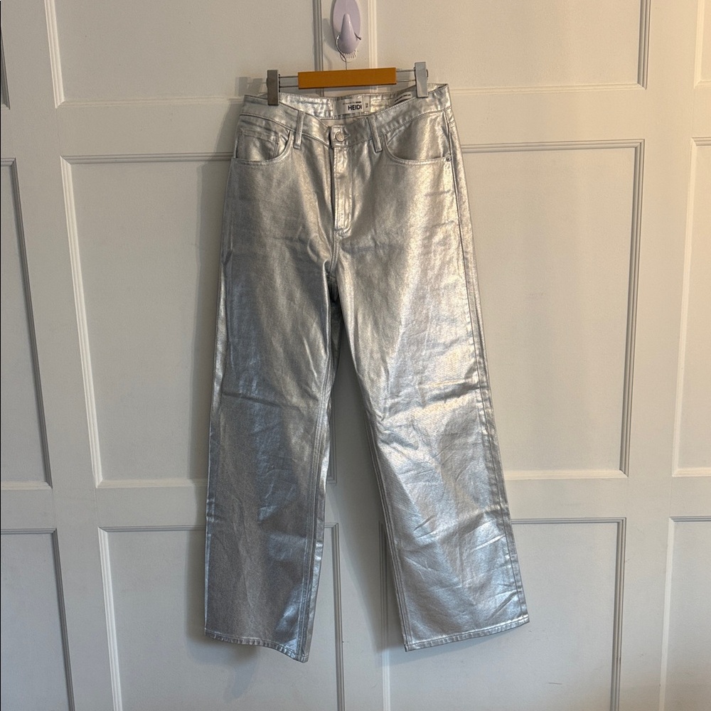 Dynamite Metallic Silver Heidi Jeans